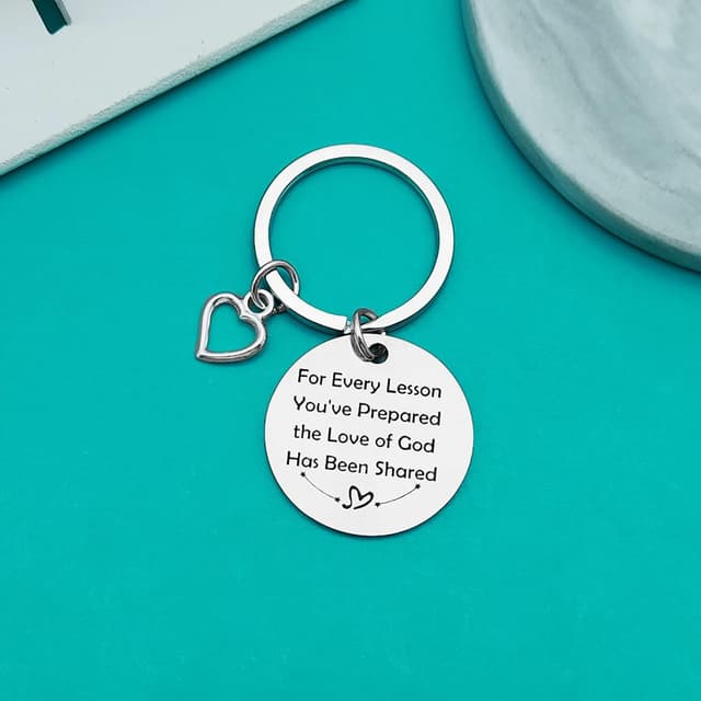 Thumbnail 2 de Ximalun Sunday School Teacher Gifts Keyring