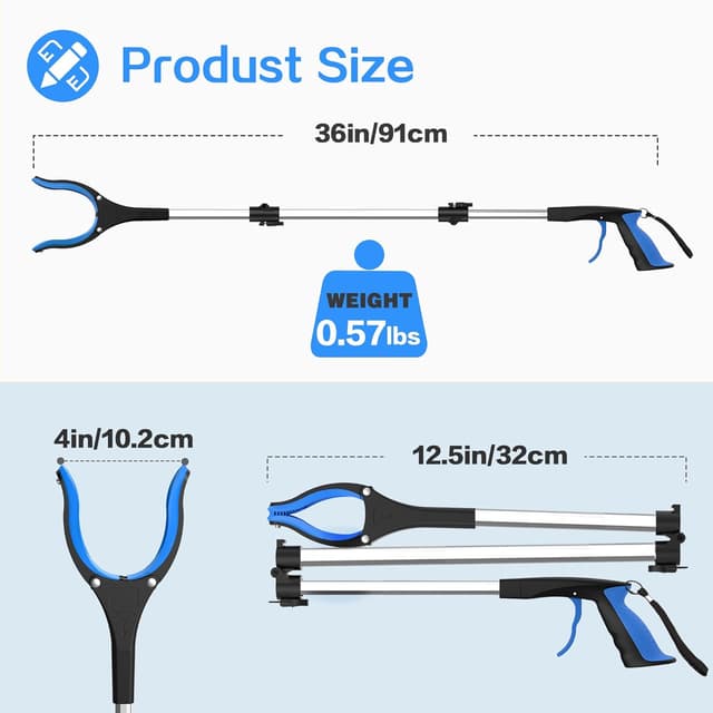 Detalle de Foldable litter picker 91 cm grabber tool