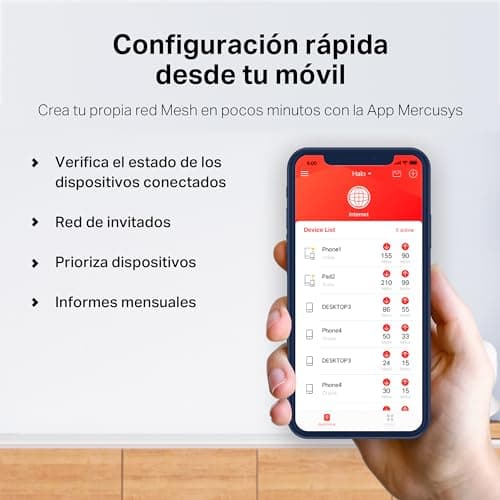 Thumbnail 5 de Mercusys Halo H3000X 2-Pack AX3000, WiFi 6, 420 m²