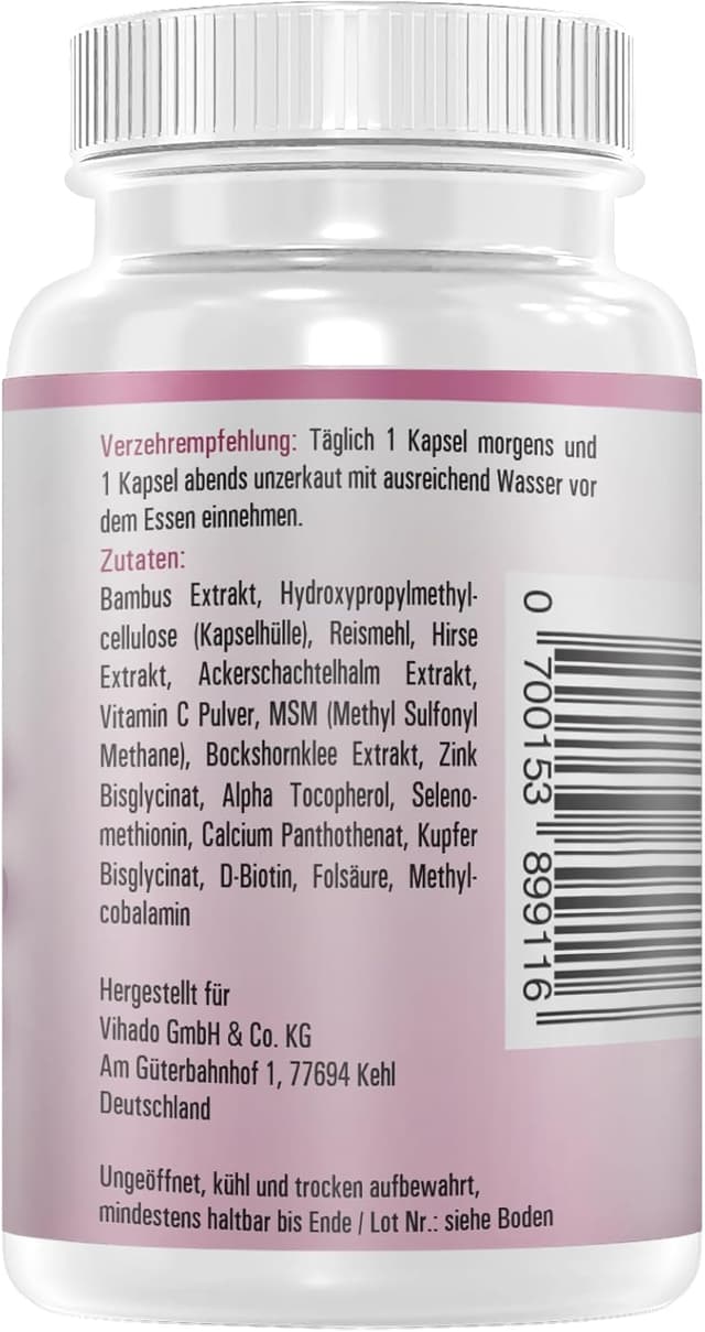 Detalle de Haar Vitamine 2.0 von Vihado mit Biotin