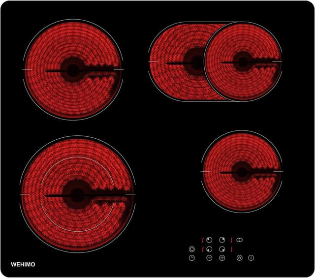 Detalle de WEHIMO Glaskeramikkochfeld 7200W 4 Zonen