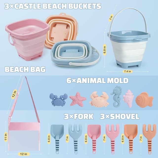 Detalle 2 de Dreamon Dreamon Beach Sand Toys 18PCS