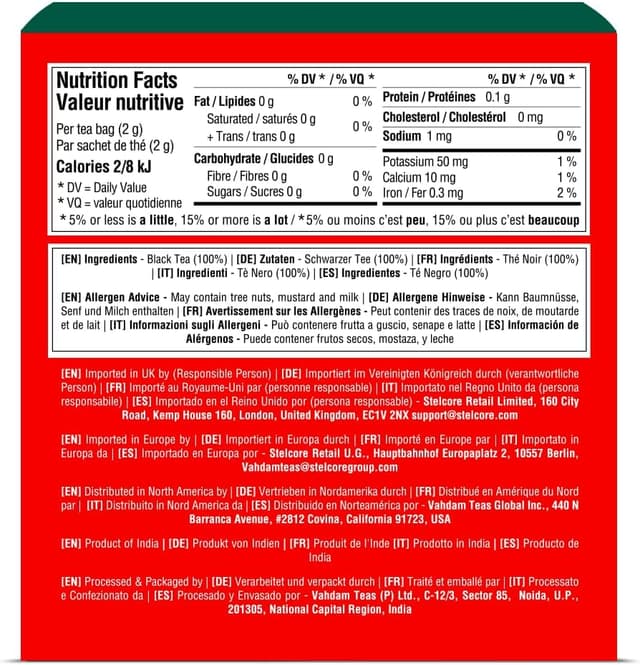 Thumbnail 8 de VAHDAM Inglés Breakfast Té Negro ☕ 30 Bolsitas, Fuerte y Natural