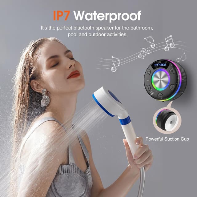Detalle 2 de PRSCFUM Bluetooth Shower Speaker 2025 — Portable speaker
