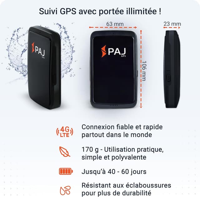 Thumbnail 5 de PAJ GPS Allround Finder vocaux 4G Traceur GPS voiture
