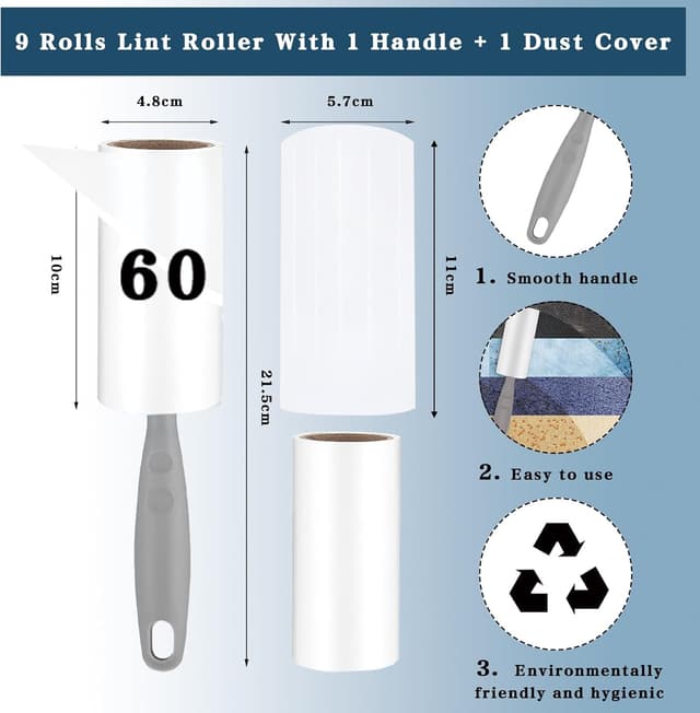 Thumbnail 2 de Omtofo Fusselrolle 540 Blatt 🧹