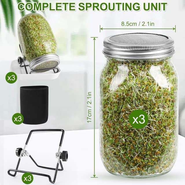 Detalle de Jokisa Sprossenglas 3er Set 1000 ml