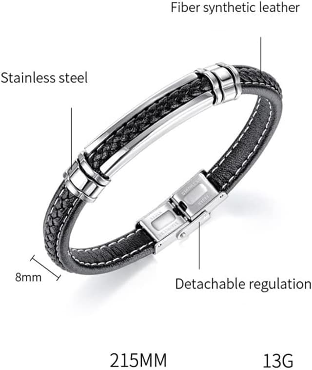 Detalle 2 de Bracciale uomo ATEIELLI in pelle intrecciata e acciaio inox 316L: design Ancora Nautica o Infinito