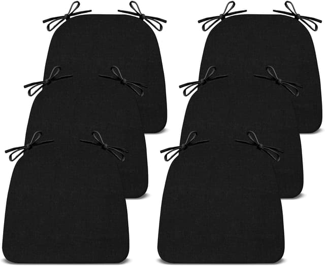 Thumbnail 6 de IASEAHK Dining Chair Cushions (Set of 6) Beige, Non-Slip Seat Pads with Ties, 17" x 16" x 2