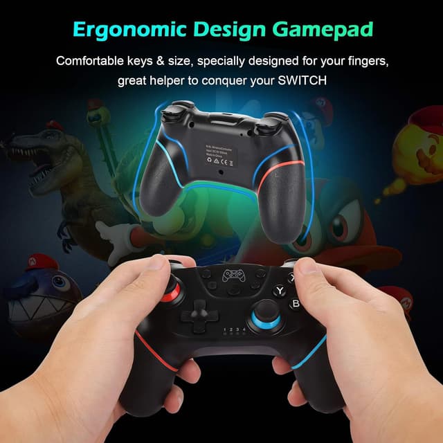 Detalle de Manette Switch/Switch 2 sans fil rechargeable Sendowtek (Bluetooth) pour PC