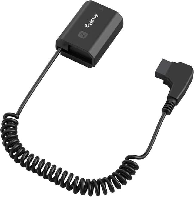 Detalle de SMALLRIG D-Tap auf Dummy-Akku für Sony NP-FZ100 (Spiral-Stromkabel) – für viele α-Kameras
