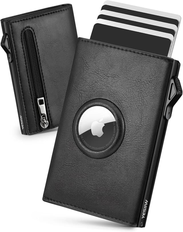 Detalle de YESIIW Airtag Geldbeutel mit RFID für 11 Karten