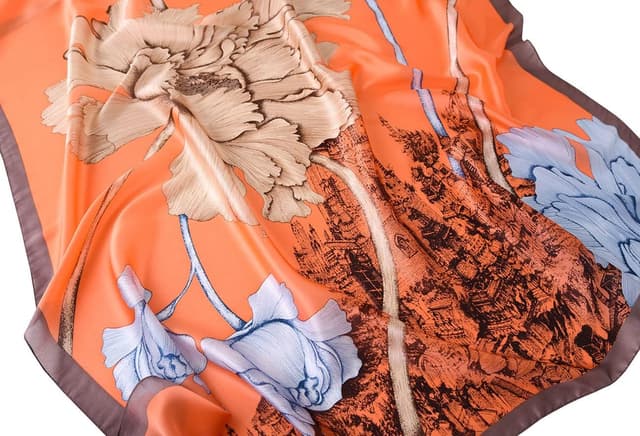 Detalle de MAIRY Women’s satin lightweight oversized shawl & wrap scarf (180 x 85cm)