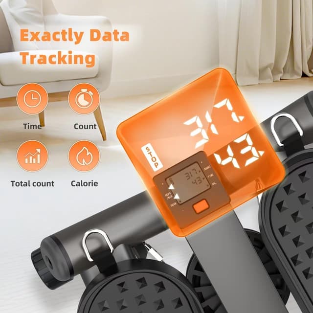 Thumbnail 5 de Niceday Mini Stepper with LCD Monitor and Bands 🏋️♀