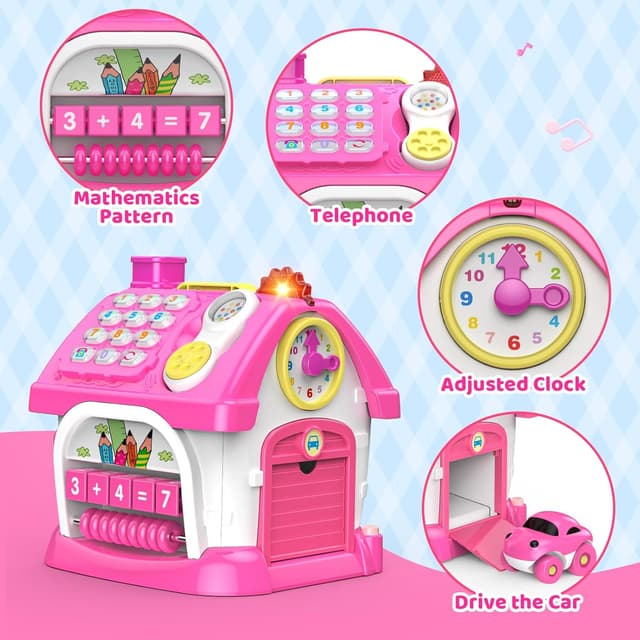 Detalle de Montessori 6-in-1 Activity House for 1–2 Year Old Girls 📼