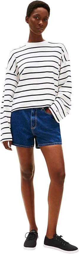 Detalle 2 de Tommy Hilfiger Sneakers Mujer Canvas Lace Up 👟 Negra, 38