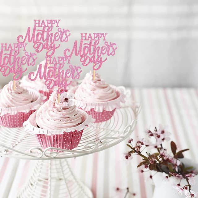 Thumbnail 6 de Xsstarmi Cupcake Toppers 24-Pack Mother's Day