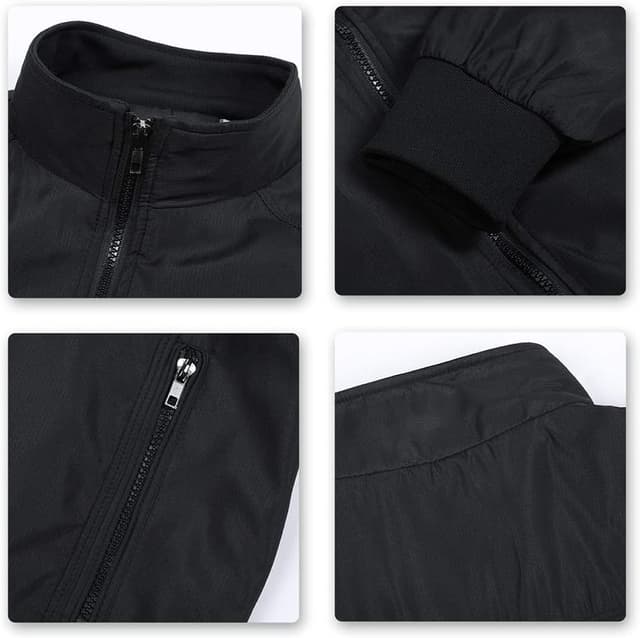 Detalle 2 de YOUTHUP Herren Leichte Freizeit-Übergangsjacke im Bomber-Stil