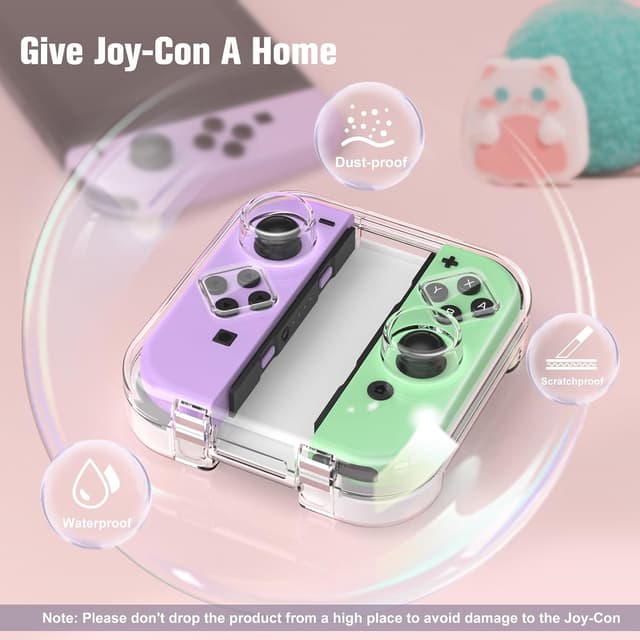 Detalle 2 de FINTIE Storage Case für Joy-Con – portable, staubdichte Schutzhülle mit transparentem PC-Deckel und Magnetverschluss