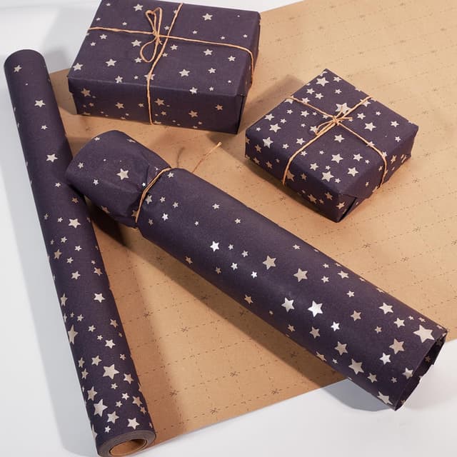 Thumbnail 3 de Birthday Wrapping Paper Roll 43cm x 10m Navy