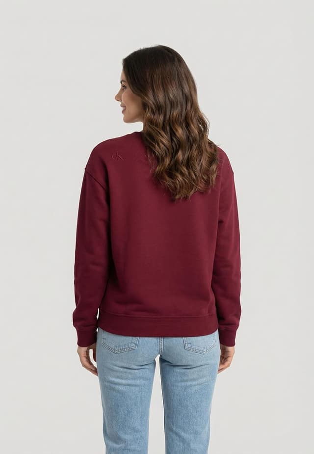 Detalle 2 de Sweat d’intérieur femme Calvin Klein col ras-du-cou