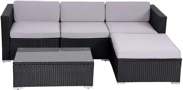 Detalle de EVRE California rattan set, 7cm cushions