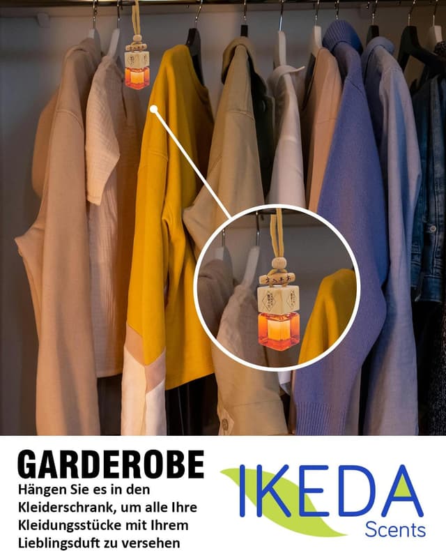 Detalle de Auto Duft Lufterfrischer als Duftbaum mit Aufhänger – Duftspender gegen Gerüche für den Innenraum