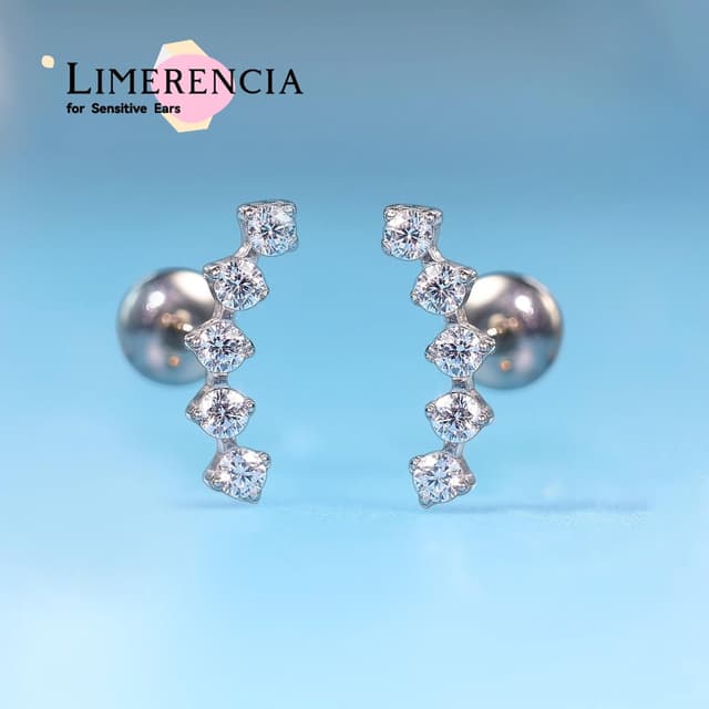 Detalle 2 de Limerencia G23 Titan Ohrstecker mit Schraubverschluss – hypoallergen, nickelfrei