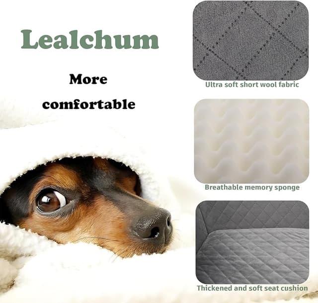 Thumbnail 2 de Lealchum Asiento de Coche Grande para Perro 2 plazas