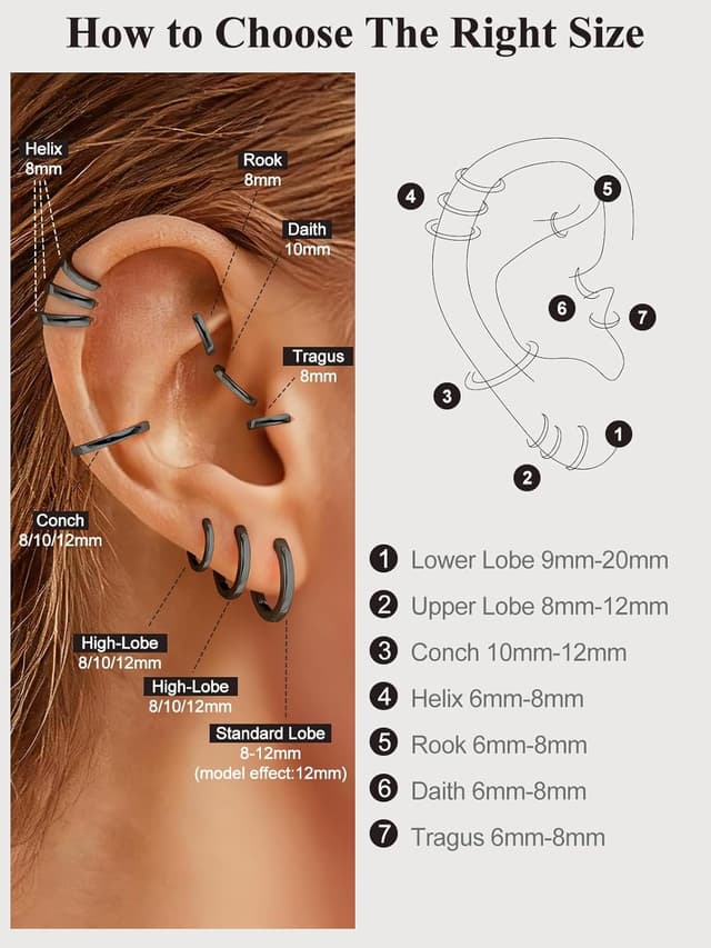 Thumbnail 5 de SILVERCUTE Argent 925 Huggie 8 mm đ