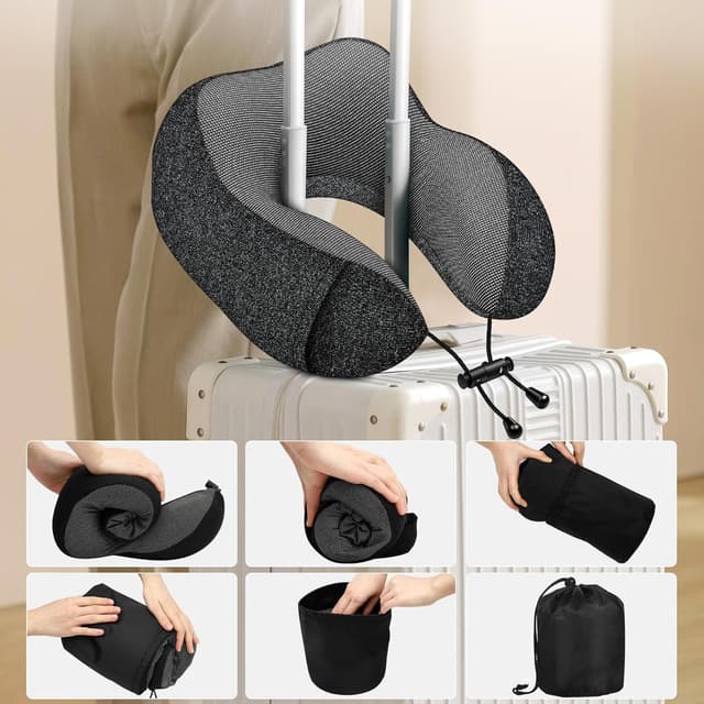 Thumbnail 6 de SOMLAW Nackenkissen Reisekissen 100% Memory Foam