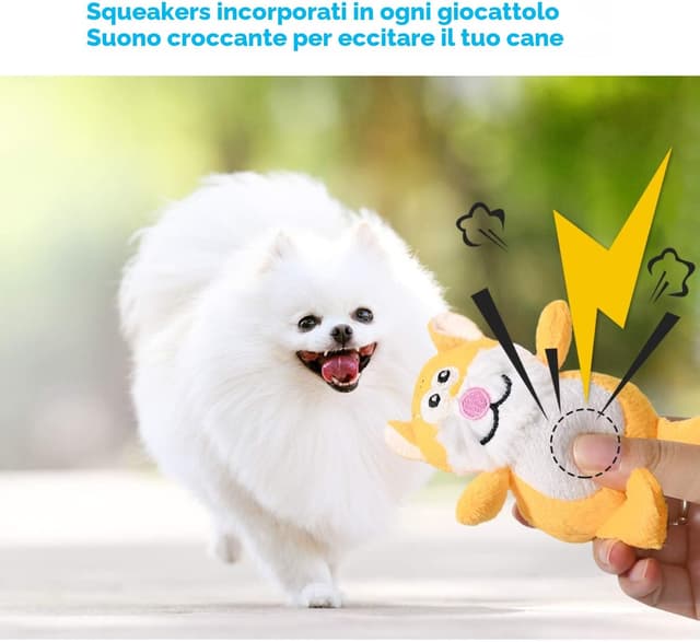 Detalle de LEGEND SANDY set di giocattoli cigolanti per cuccioli (12 pezzi) per cani di piccola e media taglia