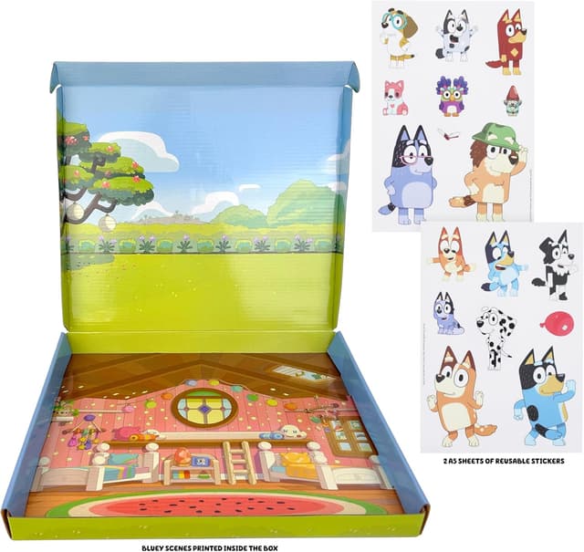 Detalle 2 de Blueprint Collections Bluey Large Art Set (A4 colouring posters, stickers & stencils kit)