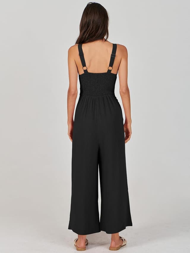 Thumbnail 5 de ANRABESS Linen Wide Leg Jumpsuit
