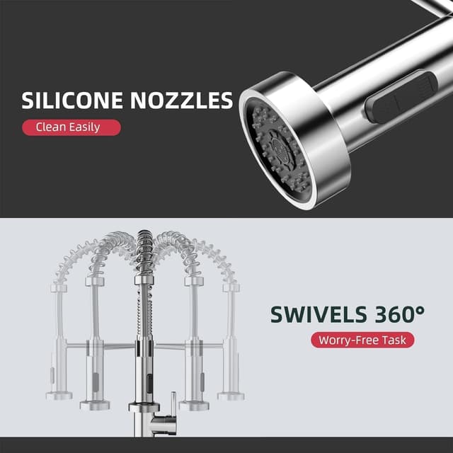 Thumbnail 4 de Cobbe Spring Kitchen Sink Mixer Tap 360°