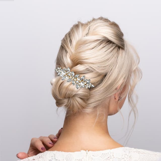 Thumbnail 4 de SHSMPXOY Strass Haarspange Silber 2er Set Hochzeit