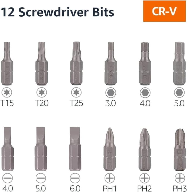 Detalle de Amazon Basics Ratcheting Screwdriver Set 12