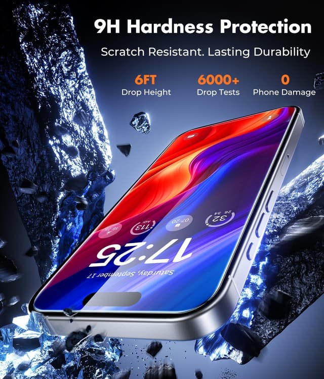 Detalle de UNBREAKcable iPhone 16 2-Pack Screen Protector