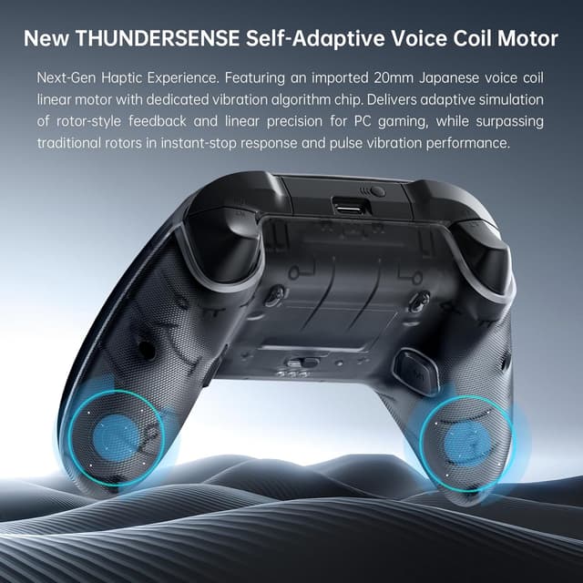 Detalle de Thunderobot G80TS Controller – Wireless Gamepad mit Dual-TMR-Trigger, optischen Tasten und 1000 Hz