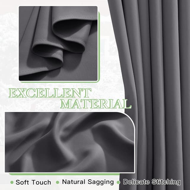 Thumbnail 6 de KGORGE Extra breite Verdunklungsvorhänge 220×200 cm 🪟