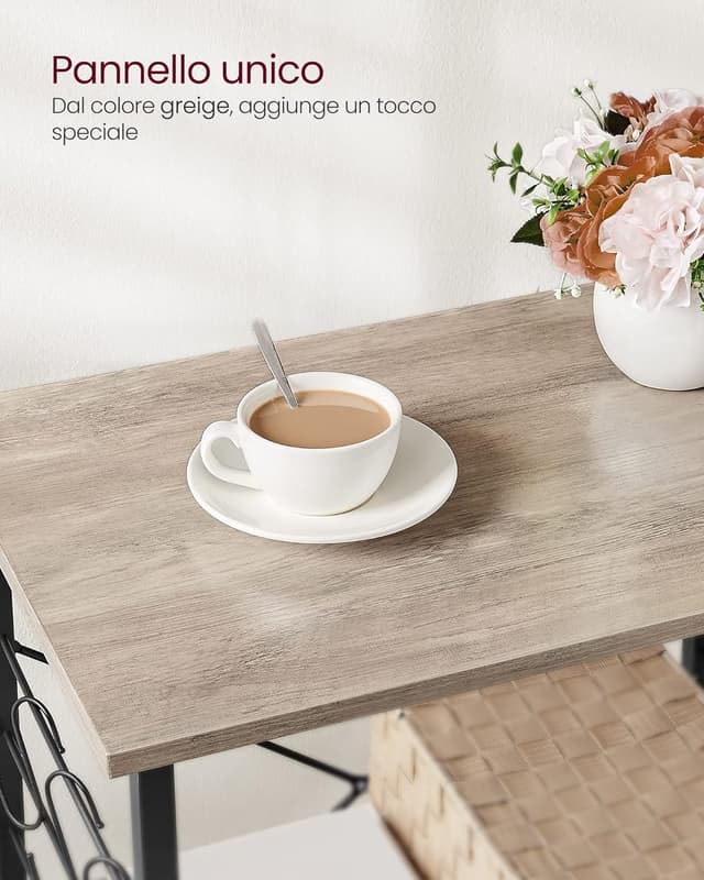 Detalle de VASAGLE KKS060Y09 carrello da cucina 40 x 60 x 89