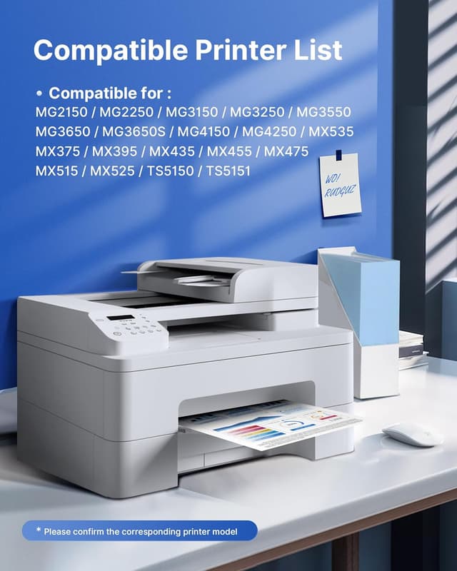 Detalle de RUDGUZ PG540 / CL541XL compatible ink cartridges (2-pack: black + colour) for Canon PIXMA