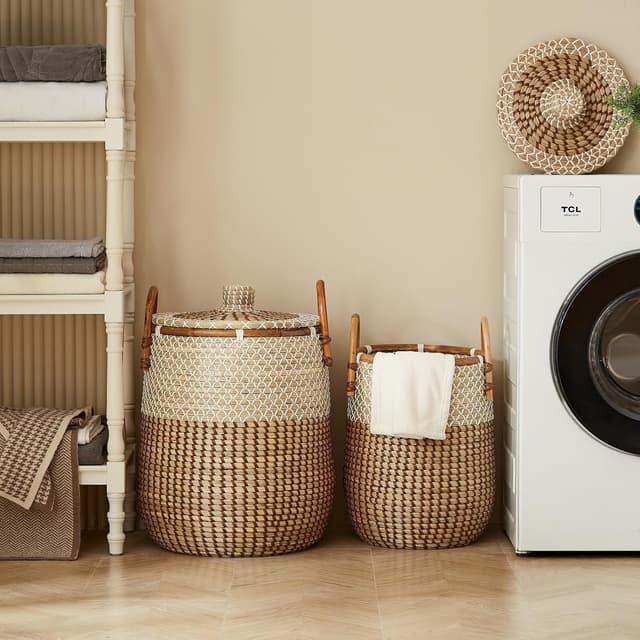 Detalle 1 de Seegras-Aufbewahrungskorb 2er Set 86 l