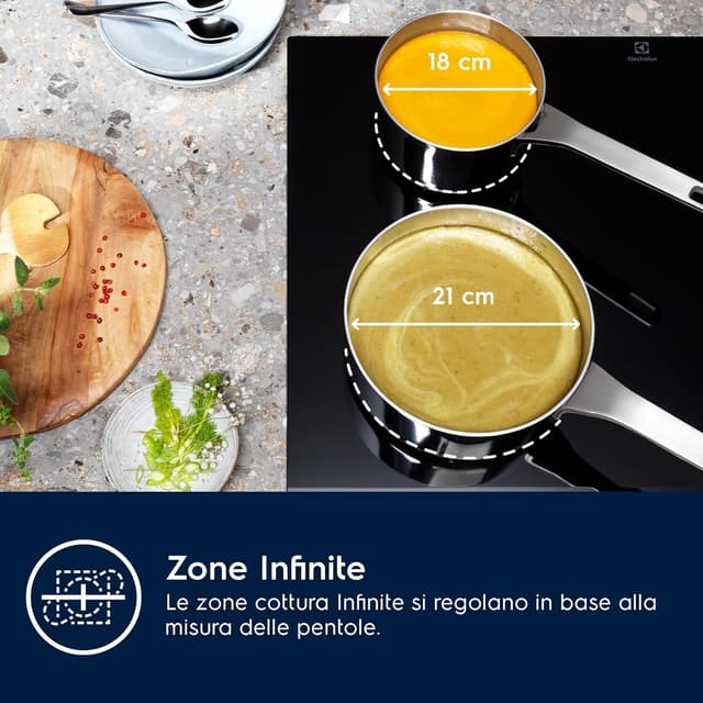 Detalle de Electrolux Serie 300 LIL61443BW Piano cottura a induzione 4 fuochi da incasso da 60 cm bianco