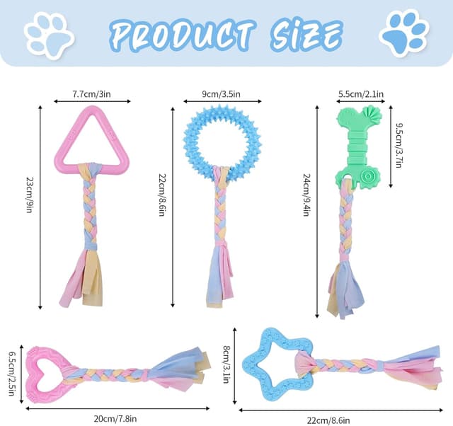 Thumbnail 2 de Ailvor Kauspielzeug Hund 5er Set Welpen