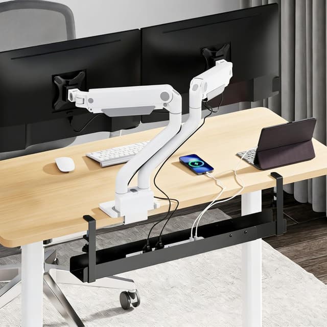 Detalle de Mimoke goulotte de câbles de bureau extensible 800 à 1200 mm (noir) – montage par serrage