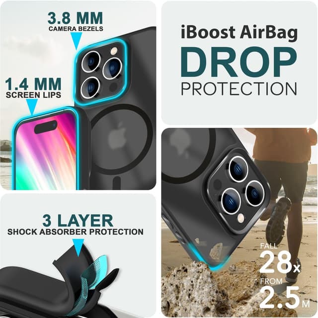 Detalle 2 de NALIA Magnet-Case iPhone 15 Pro Matt-Transparent