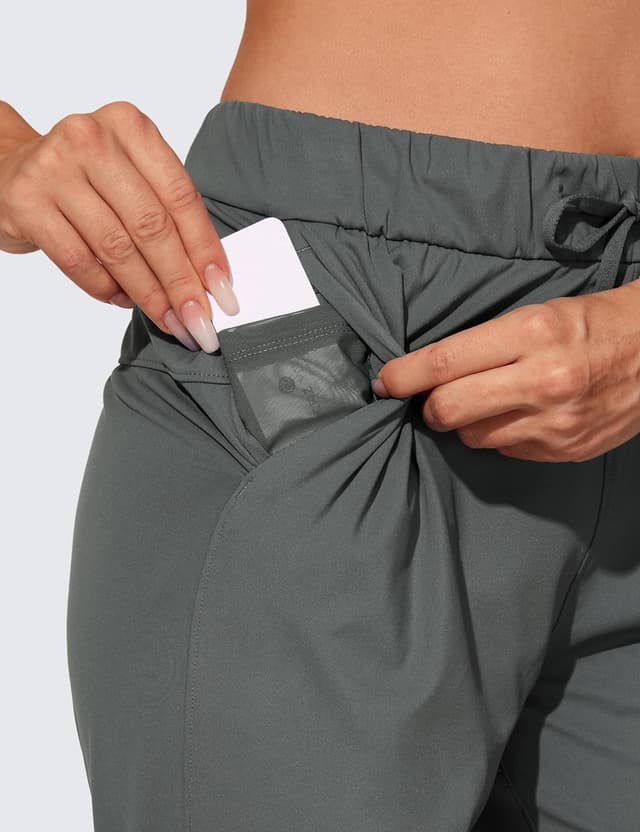 Detalle de CRZ YOGA da donna: pantaloni da jogging con coulisse, tessuto elasticizzato 4 vie e tasche laterali
