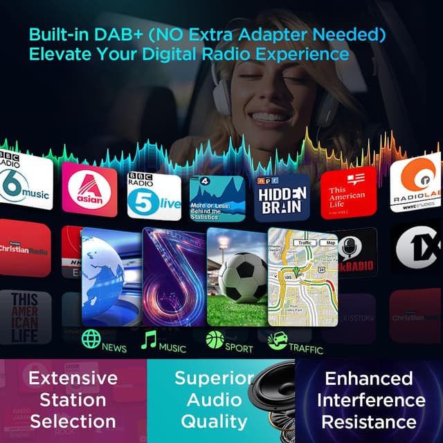 Detalle 2 de XTRONS 9" Android 14 Car Stereo, 4+64GB