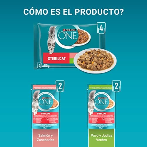Detalle 2 de PURINA ONE Sterilcat Comida húmeda para gato esterilizado, 48 sobres 🐱